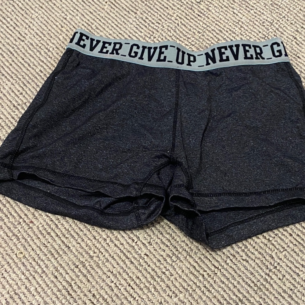 Motivational Black Athletic Shorts for Women